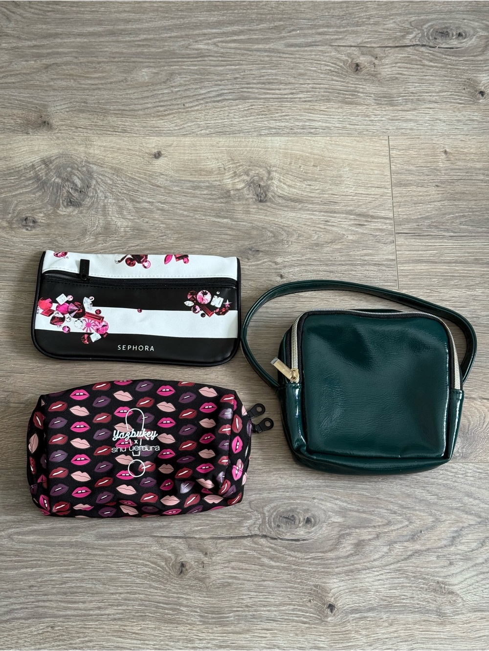 Lot of 3 Makeup Bags - Shu Uemura x Yazbukey Limited Edition & Sephora⁠